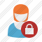 User Woman 2 Lock Icon