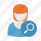 User Woman 2 Search Icon
