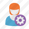 User Woman 2 Settings Icon