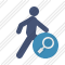 Walking Search Icon