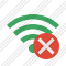 Icône Wi Fi Green Cancel