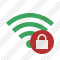 Icone Wi Fi Green Lock