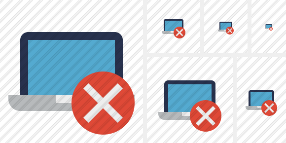 Laptop Cancel Symbol