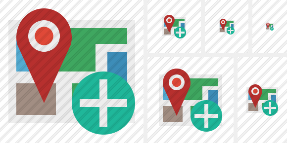 Map Location Add Icon Map Location Add Icon
