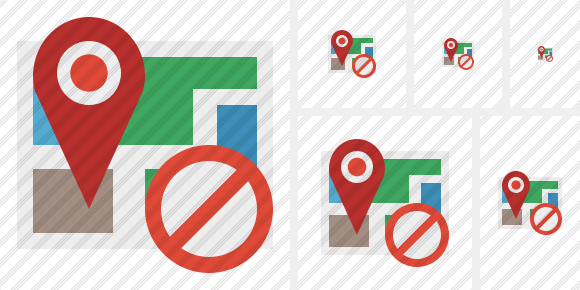 Map Location Block Icon Map Location Block Icon