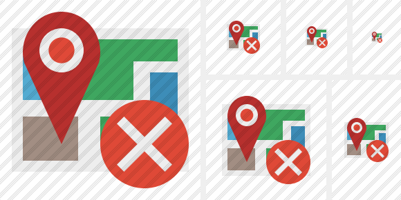 Map Location Cancel Icon Map Location Cancel Icon