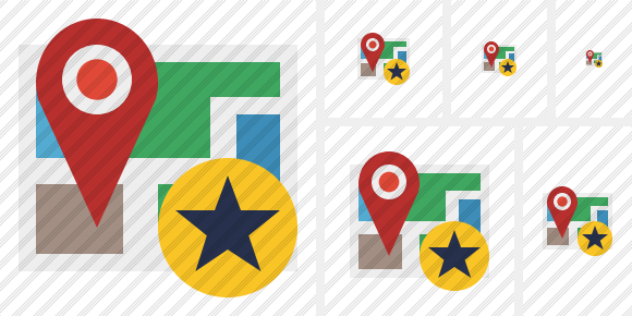 Map Location Star Icon Map Location Star Icon