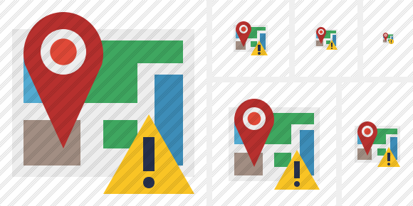 Map Location Warning Icon Map Location Warning Icon