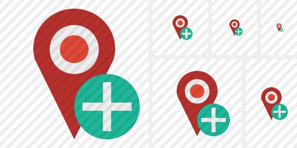 Map Pin Add Icon Map Pin Add Icon