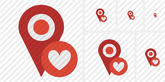 Map Pin Favorites Icon Map Pin Favorites Icon