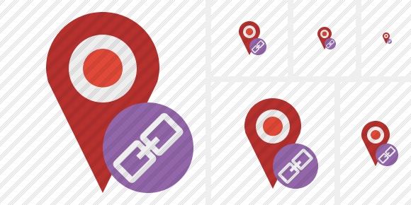 Map Pin Link Icon Map Pin Link Icon