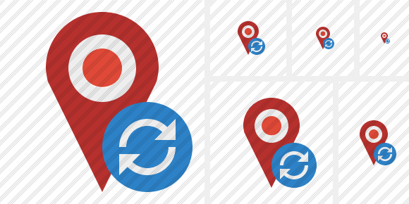 Map Pin Refresh Icon Map Pin Refresh Icon