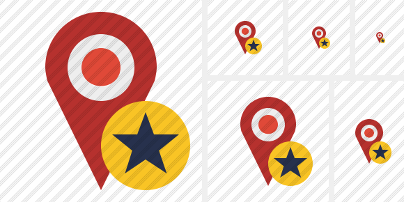 Map Pin Star Icon Map Pin Star Icon