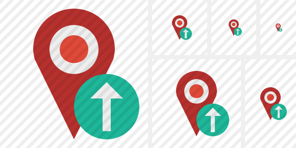 Map Pin Upload Icon Map Pin Upload Icon