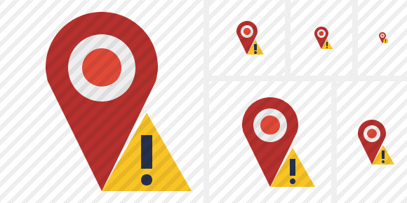 Map Pin Warning Icon Map Pin Warning Icon