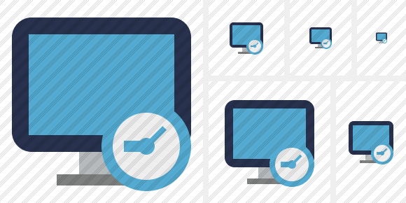 Monitor Clock Symbol Monitor Clock Symbol