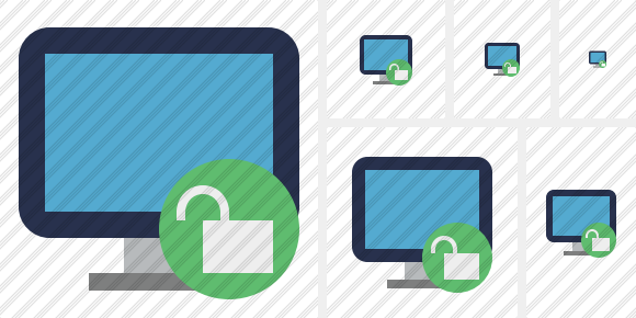 Monitor Unlock Symbol Monitor Unlock Symbol