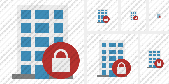 Office Building Lock Symbol Office Building Lock Symbol