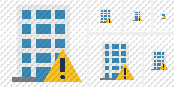 Office Building Warning Symbol Office Building Warning Symbol