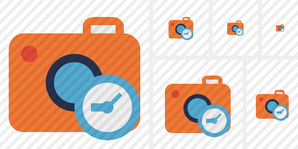 Photocamera Clock Icon