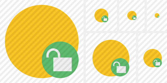 Point Yellow Unlock Icon Point Yellow Unlock Icon