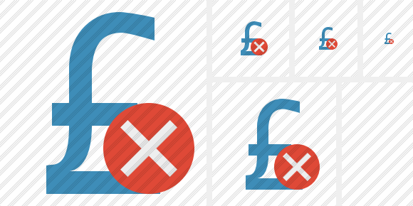 Pound Cancel Icon Pound Cancel Icon