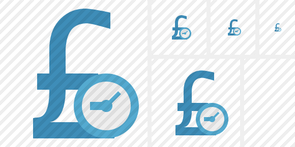 Pound Clock Icon Pound Clock Icon