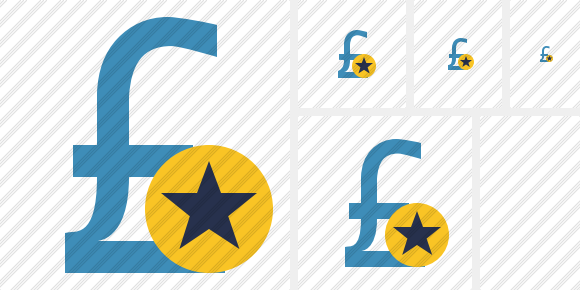 Pound Star Icon Pound Star Icon
