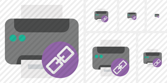 Print Black Link Icon