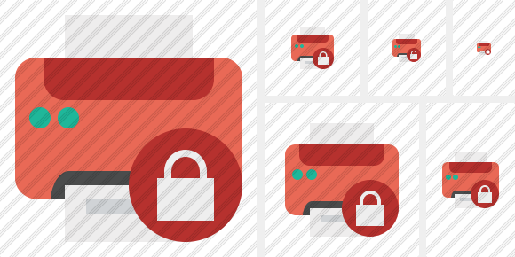 Print Lock Symbol Print Lock Symbol
