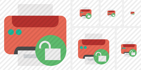 Print Unlock Symbol Print Unlock Symbol