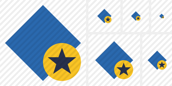 Rhombus Blue Star Icon