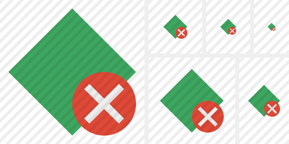 Rhombus Green Cancel Symbol Rhombus Green Cancel Symbol