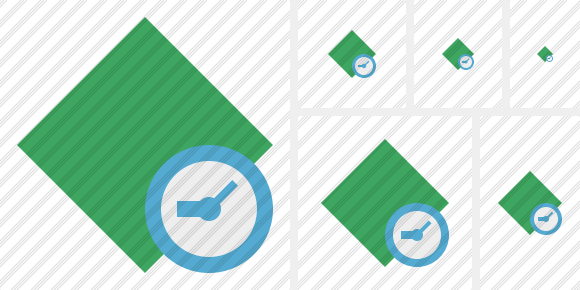 Rhombus Green Clock Symbol Rhombus Green Clock Symbol