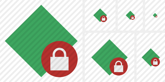 Rhombus Green Lock Symbol Rhombus Green Lock Symbol