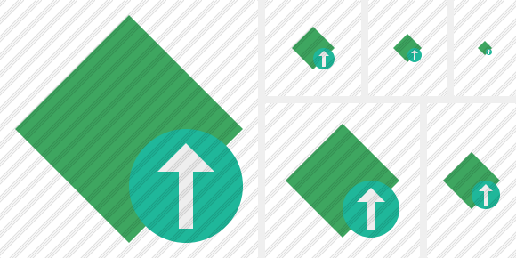 Rhombus Green Upload Symbol Rhombus Green Upload Symbol