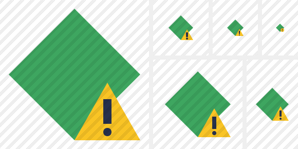 Rhombus Green Warning Symbol Rhombus Green Warning Symbol