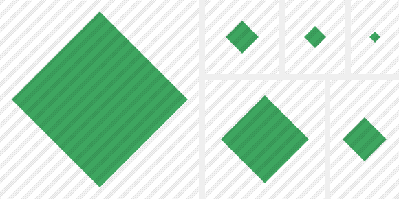 Rhombus Green Icon