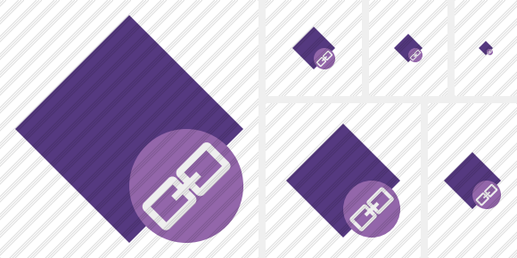 Icona Rhombus Purple Collegamento Icona Rhombus Purple Collegamento