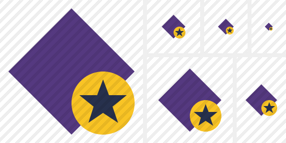 Icono Rhombus Purple Star