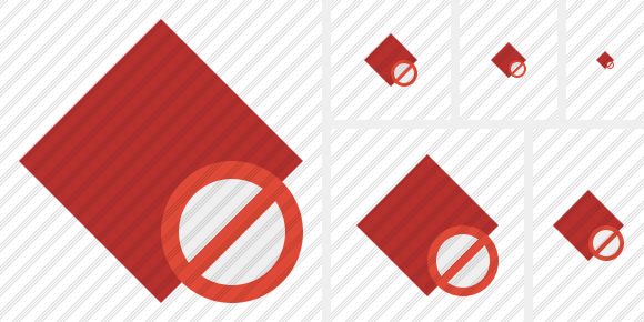 Rhombus Red Block Icon Rhombus Red Block Icon
