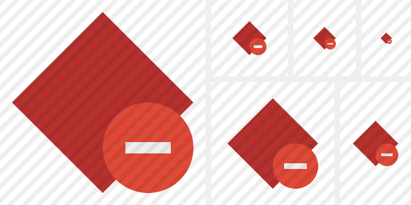 Rhombus Red Stop Icon Rhombus Red Stop Icon