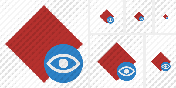 Rhombus Red View Icon Rhombus Red View Icon
