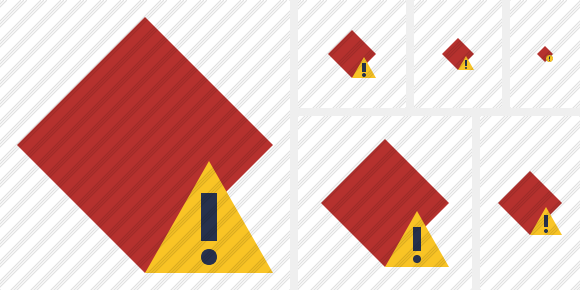 Rhombus Red Warning Icon Rhombus Red Warning Icon