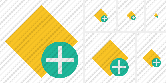 Icône Rhombus Yellow Add Icône Rhombus Yellow Add