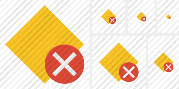 Icône Rhombus Yellow Cancel Icône Rhombus Yellow Cancel