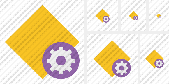 Rhombus Yellow Settings Symbol