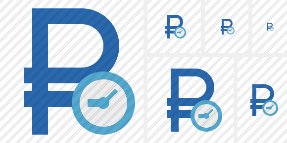 Ruble Clock Symbol Ruble Clock Symbol
