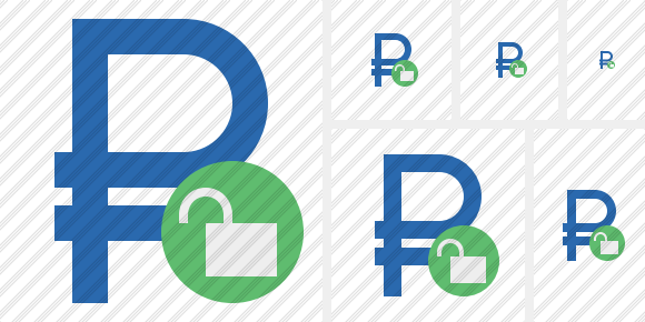 Ruble Unlock Symbol Ruble Unlock Symbol