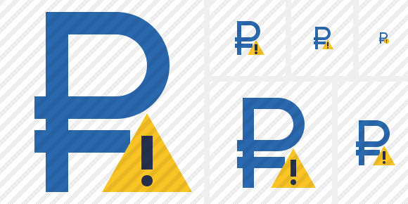 Ruble Warning Symbol Ruble Warning Symbol